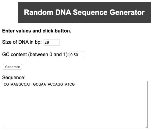 Random DNA Generator